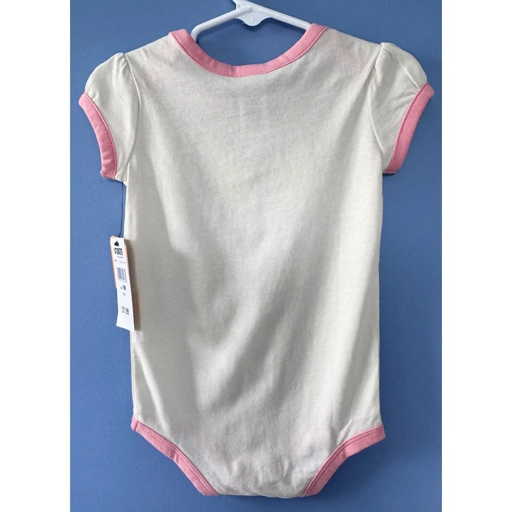 Carhartt Baby Girls Bee My Honey Floral Logo Bodysuit White Pink 18M SD9921-G